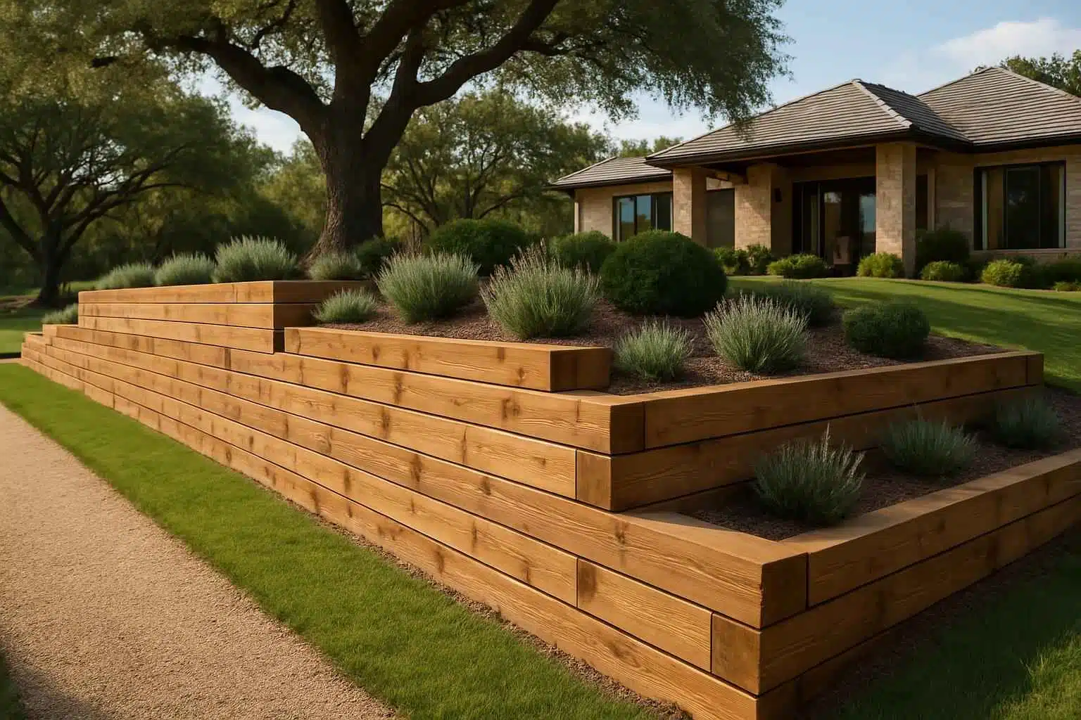 Retaining Wall Contractor In Kendalia TX Timber Retaining Wall Builder in Kendalia TX