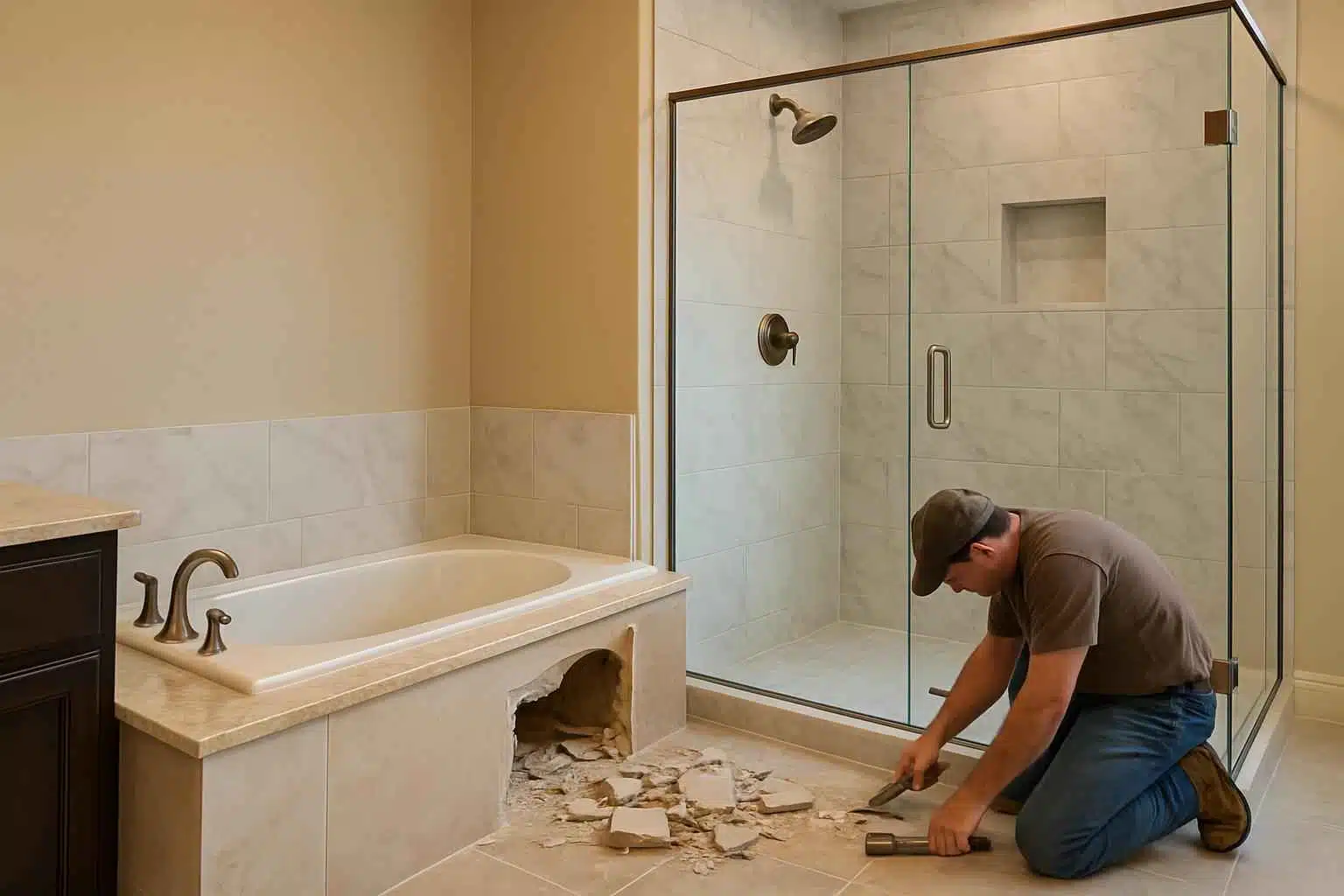 Bathroom Remodeling Contractor In Boerne TX Tub to Shower Conversion Service in Boerne TX