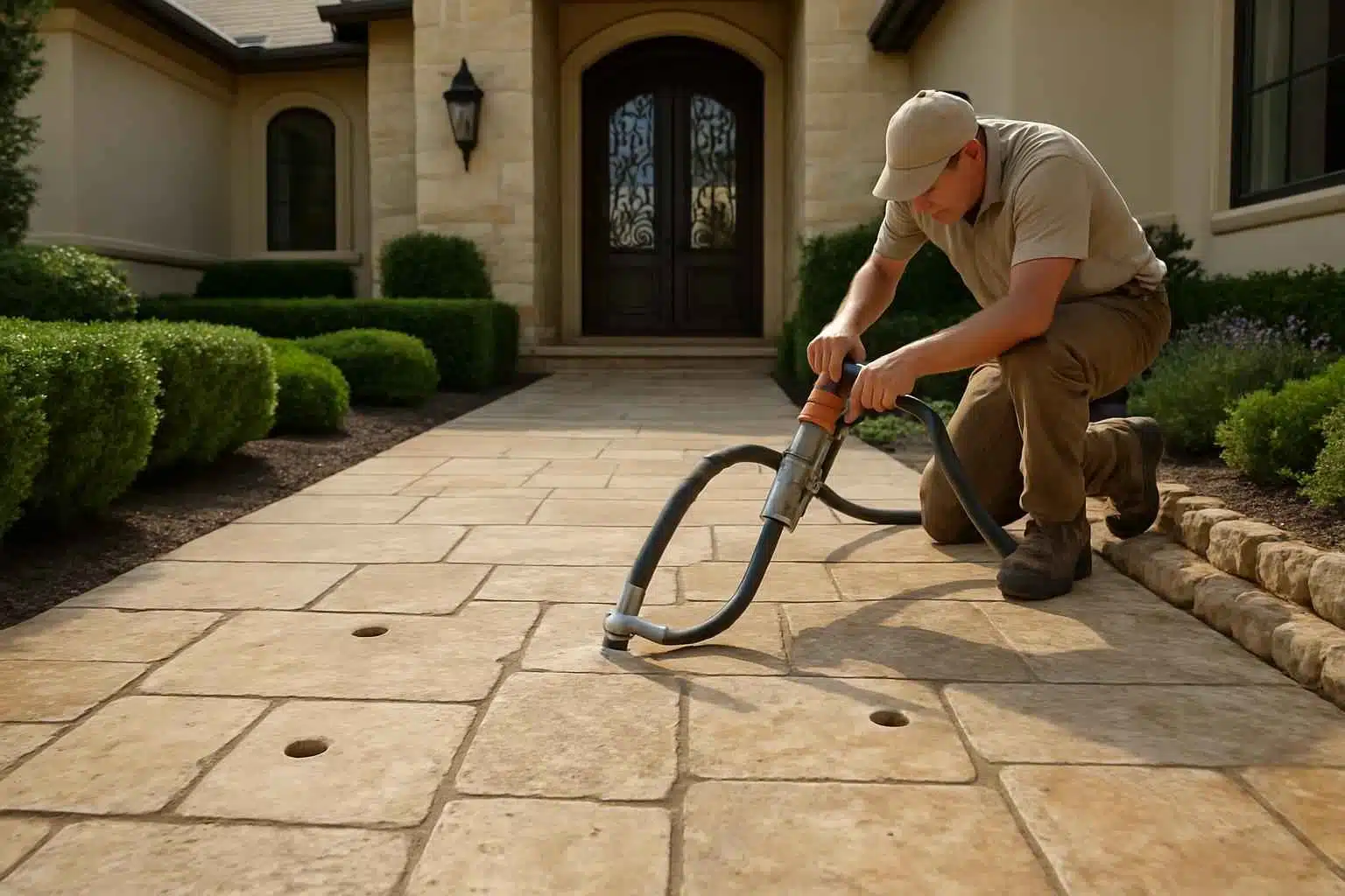 Walkway Repair Leveling Service in Round Mountain TX