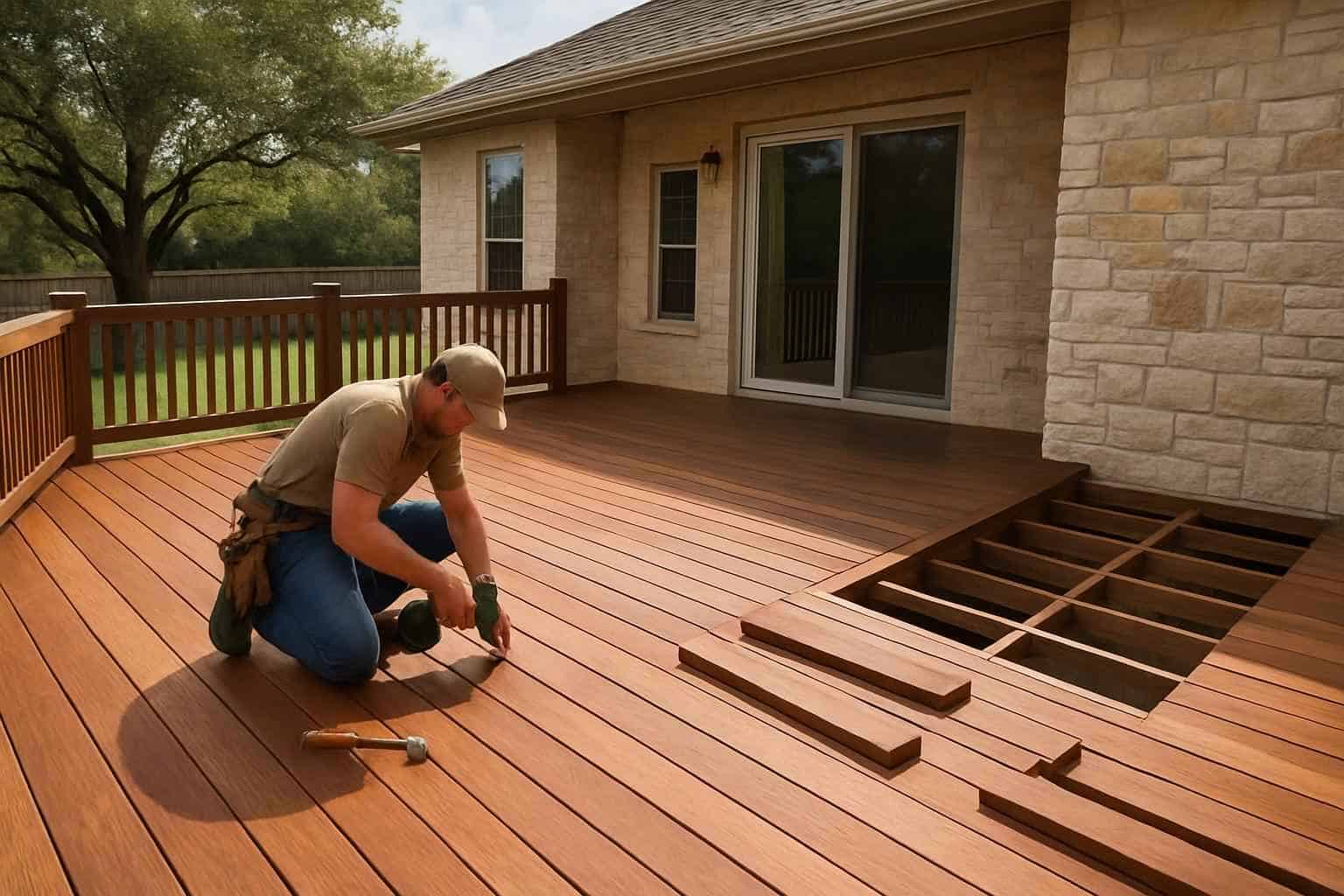 Wood Deck Builder in Cypress Mill TX
