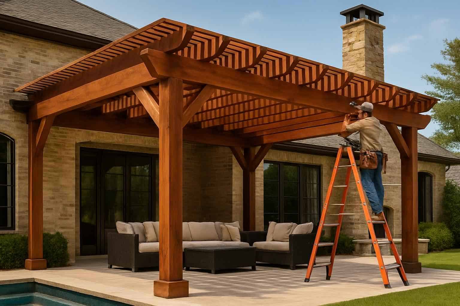 Wood Patio Cover Installer in Cypress Mill TX