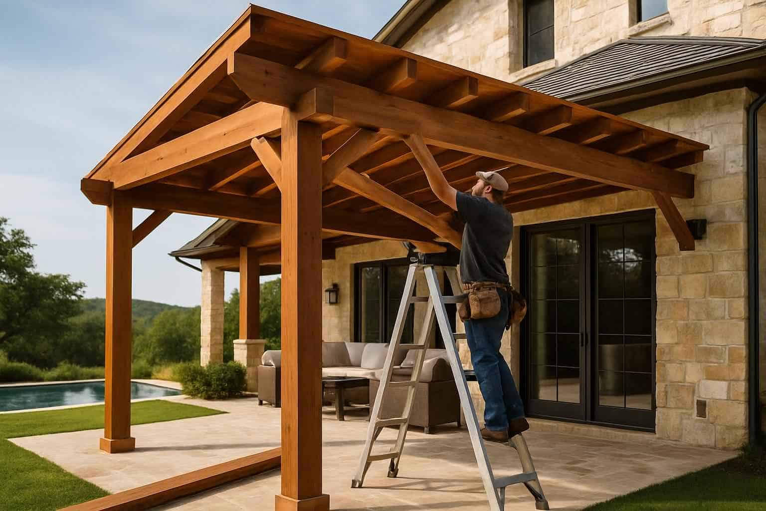 Patio Cover Installation Contractor In Hunt TX Wood Patio Cover Installer in Hunt TX