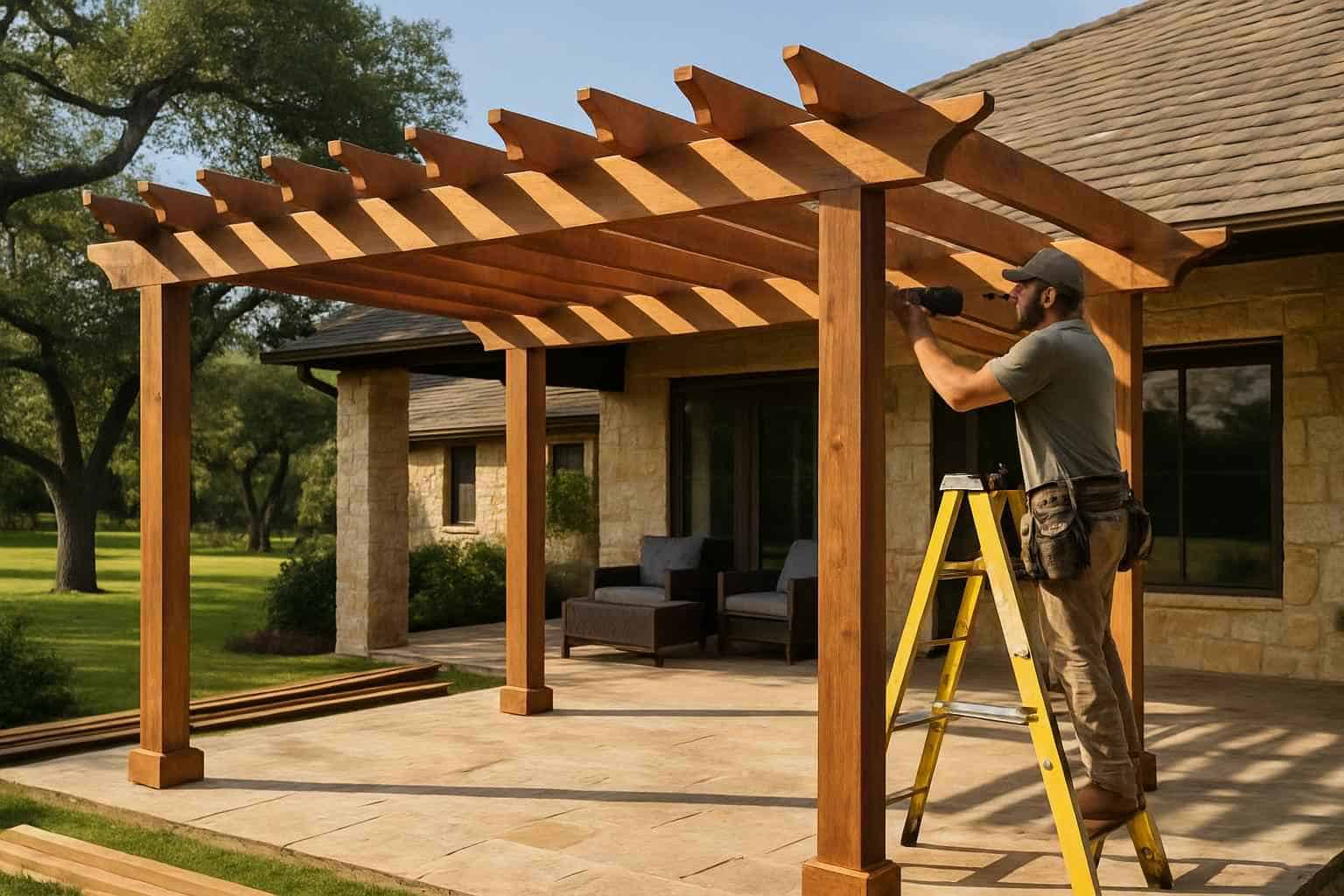Wood Pergola Builder in Hunt TX