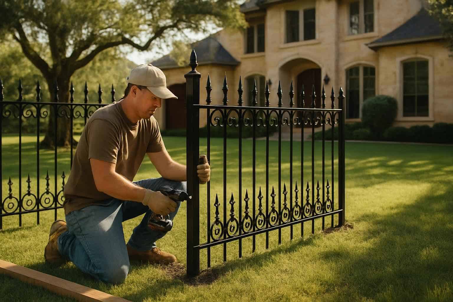 Wrought Iron Fence Installer in Hunt TX
