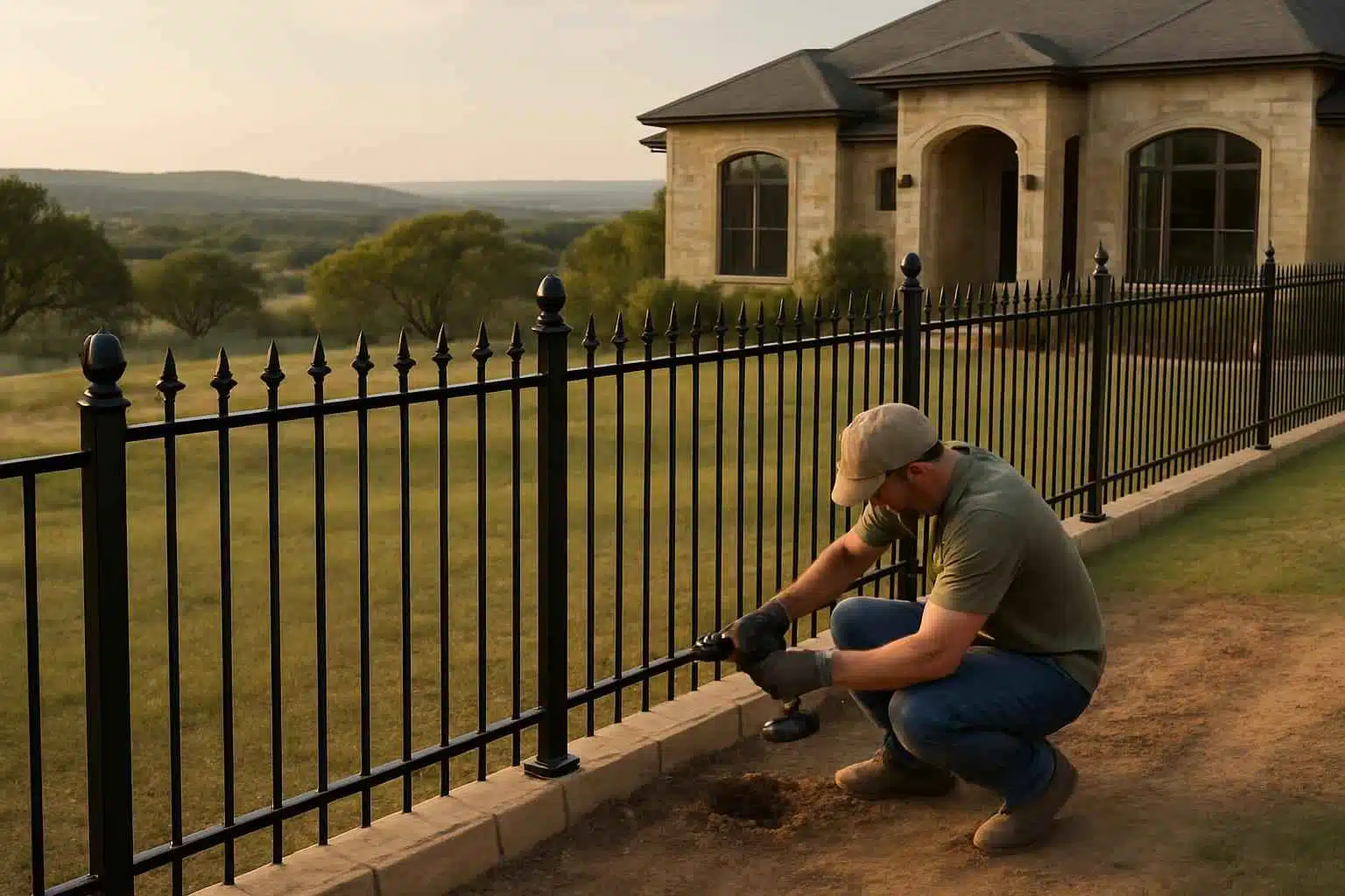 Wrought Iron Fence Installer in Round Mountain TX