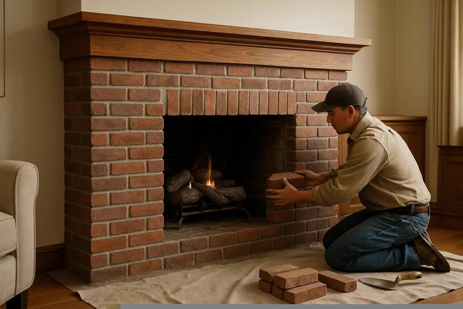Brick Fireplace Surround Installer in Llano TX