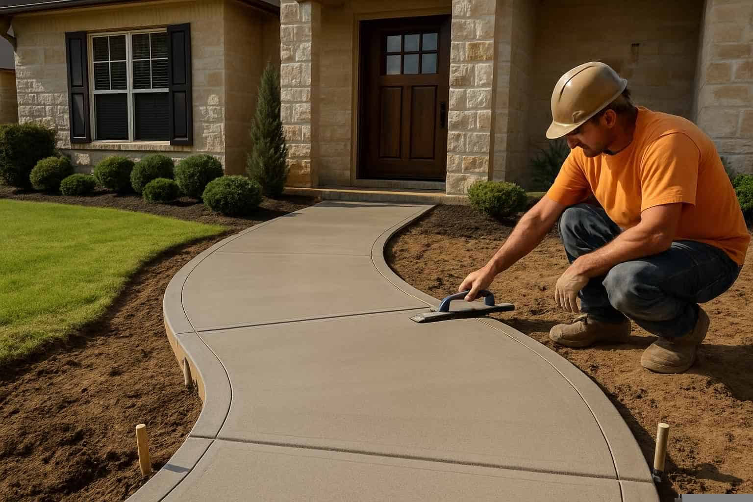 Concrete Walkway Contractor in Kingsland TX