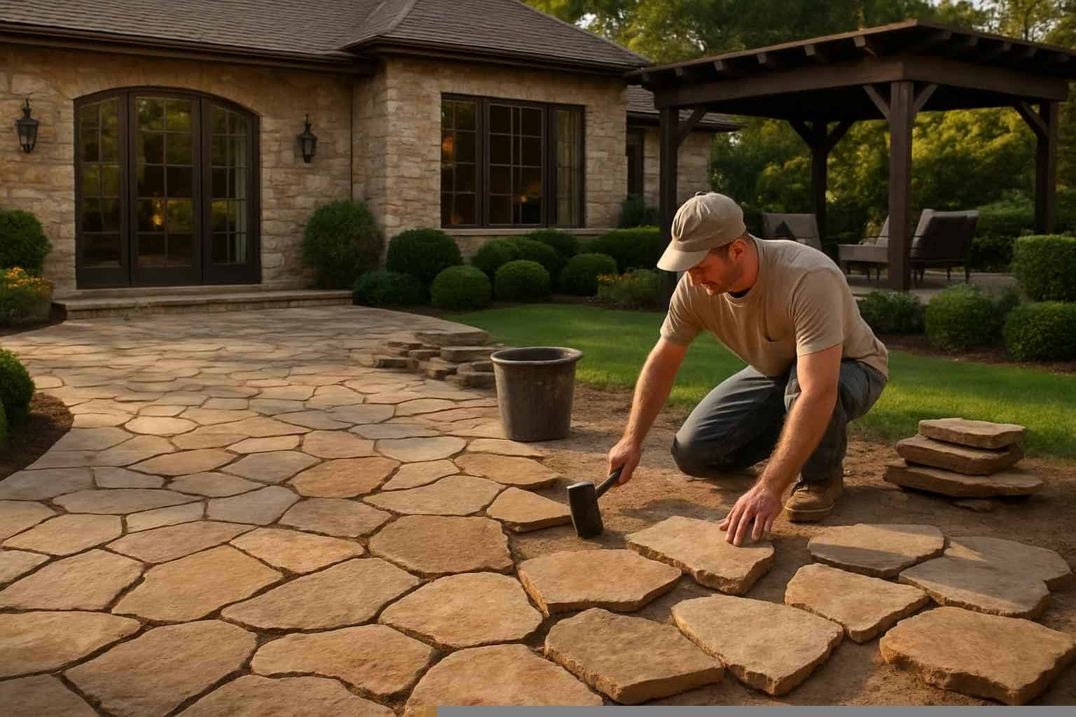 Flagstone Patio Installer in Granite Shoals TX