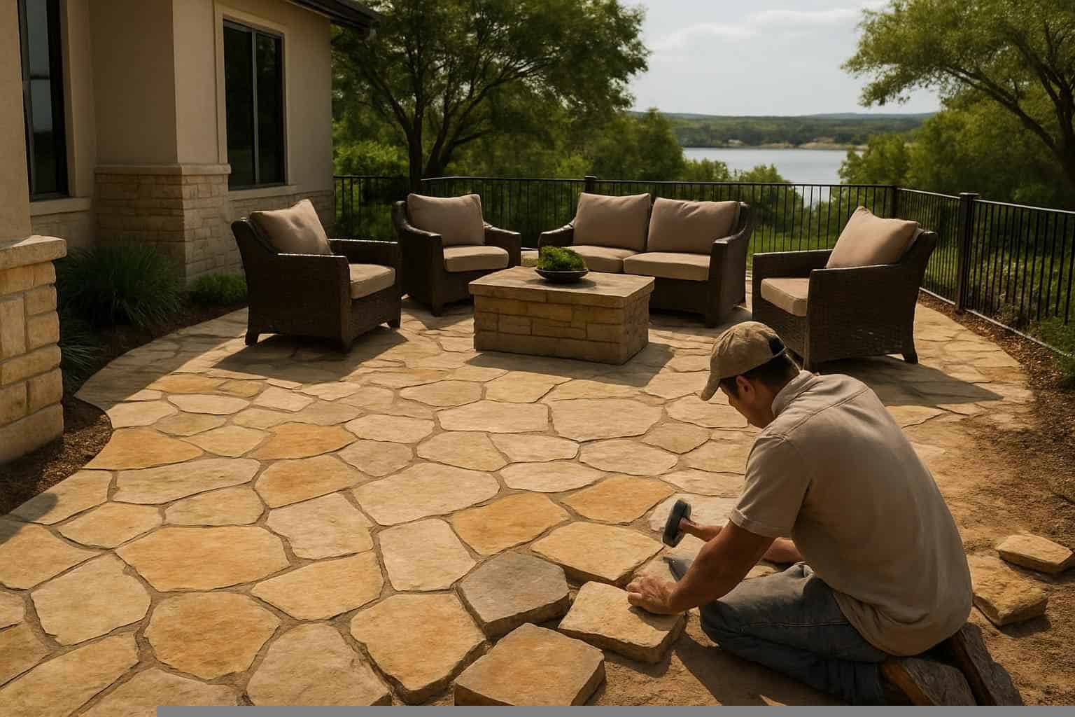 Patio Construction Contractor In Kingsland TX Flagstone Patio Installer in Kingsland TX