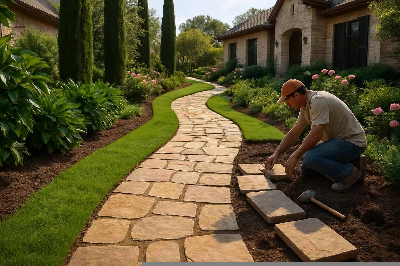 Garden Path Installation Service in Kingsland TX