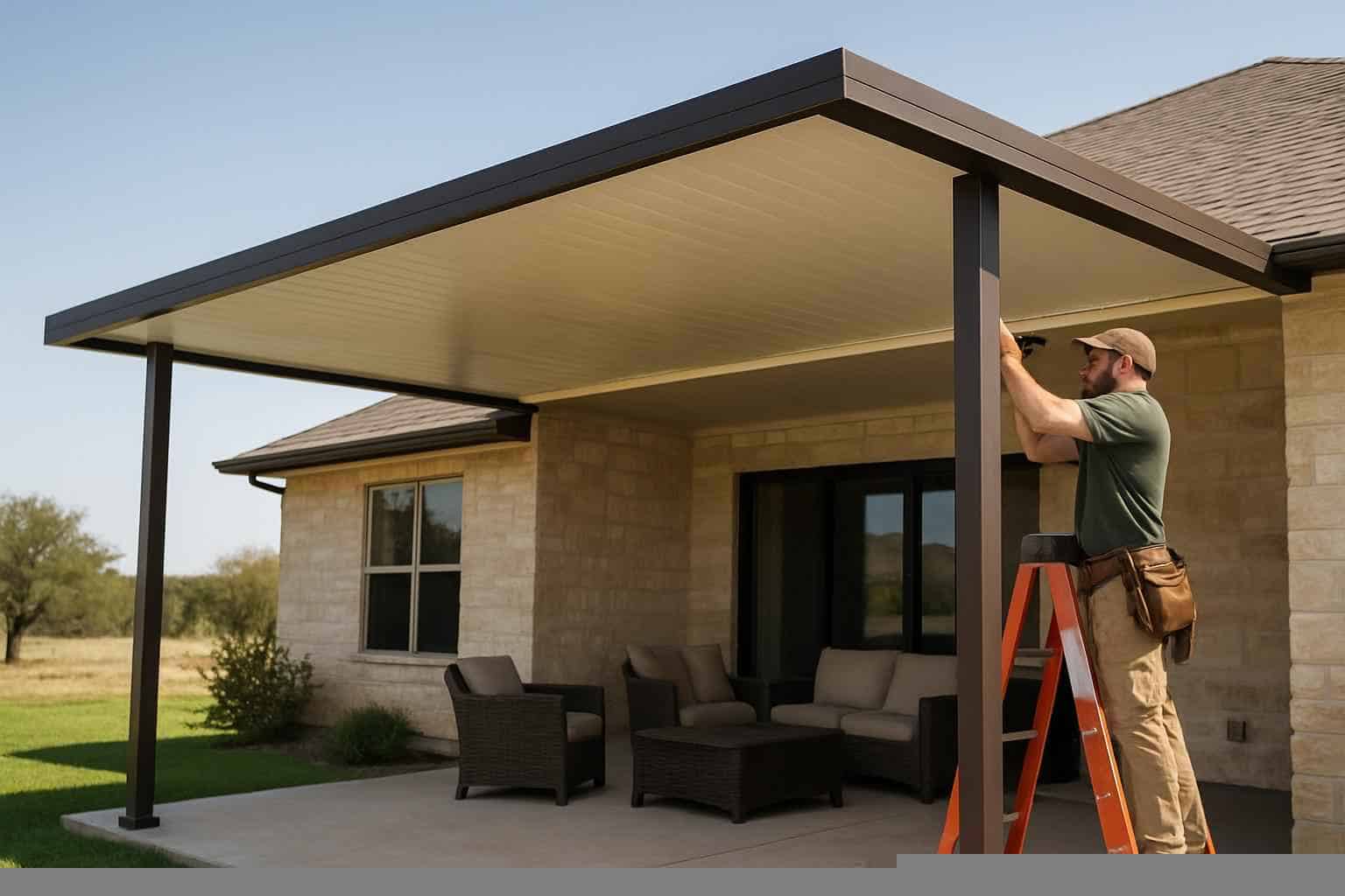 Insulated Patio Cover Installation in Llano TX