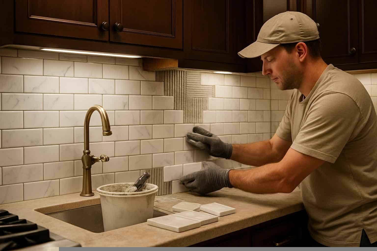 Kitchen Backsplash Tile Installer in Kingsland TX
