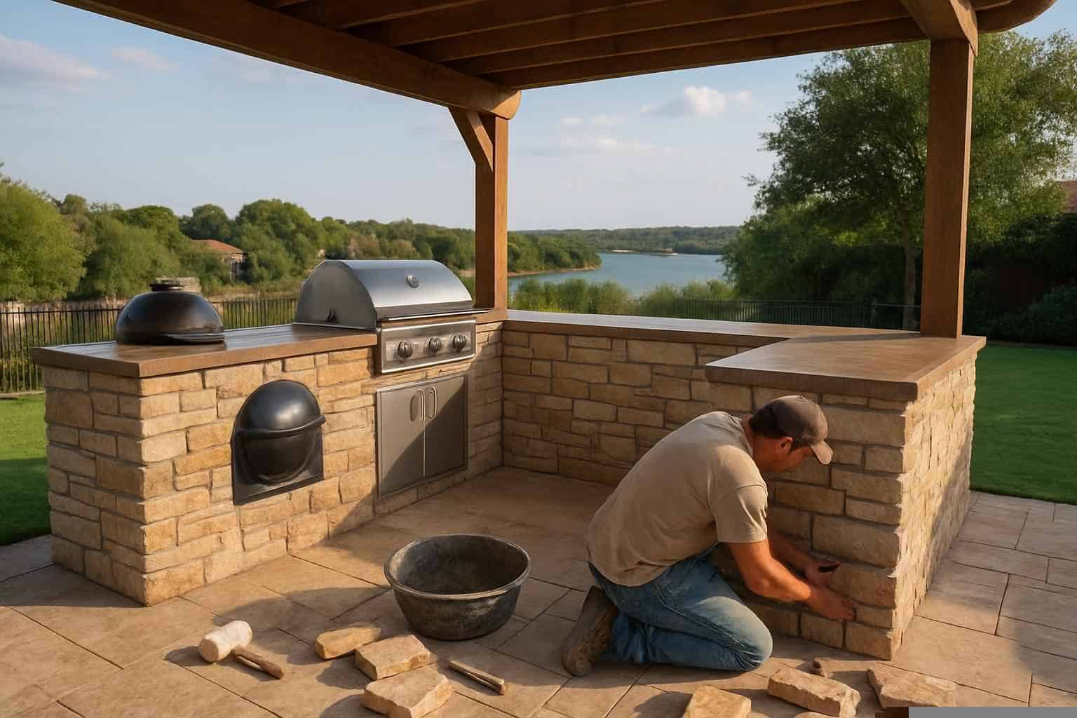 Outdoor Kitchen Masonry Contractor in Granite Shoals TX