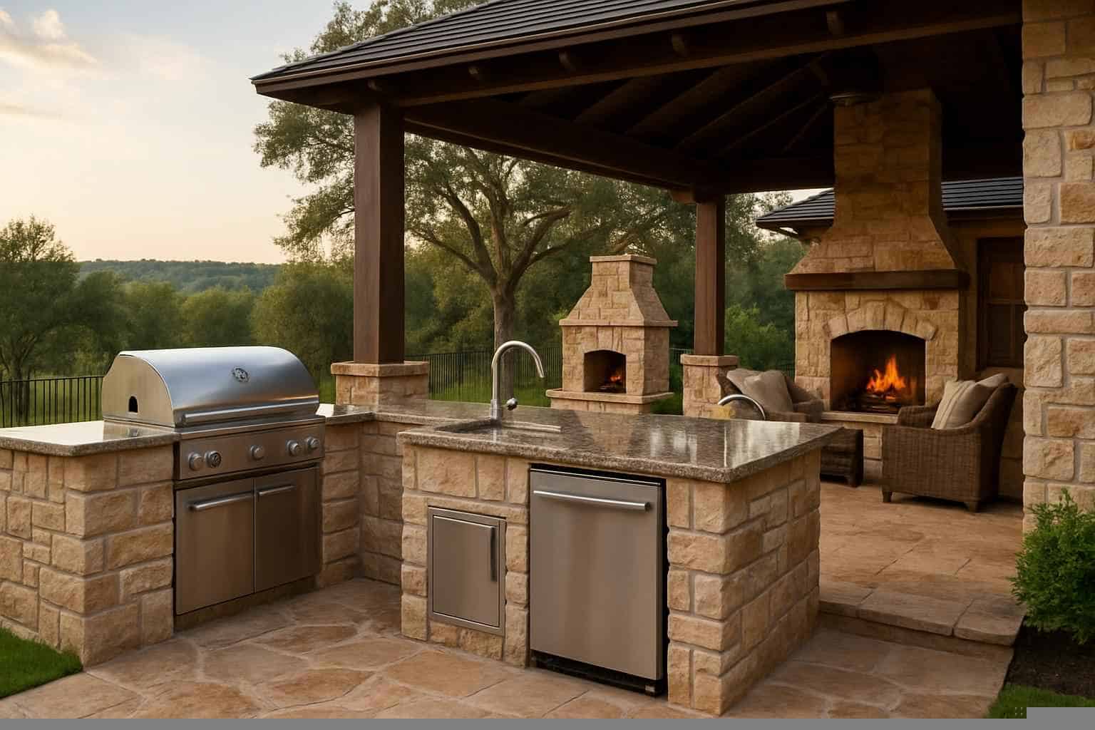 Outdoor Kitchen Masonry Contractor in Llano TX