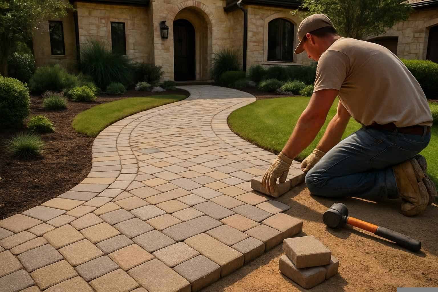 Paver Walkway Installation Service in Kingsland TX