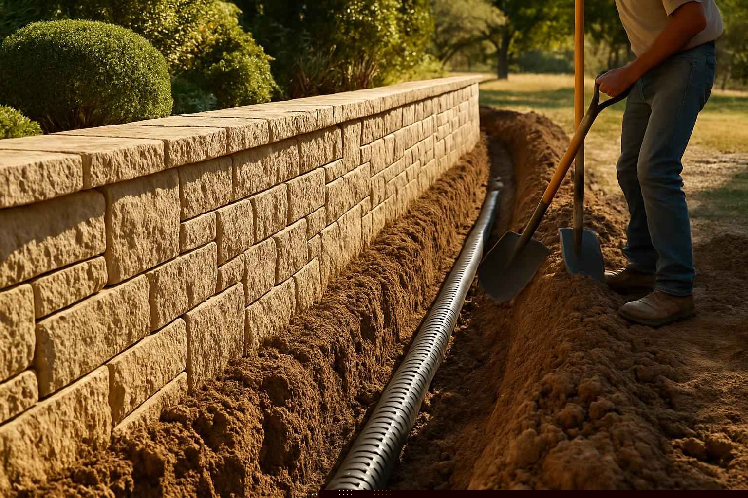 Retaining Wall Drainage Service in Llano TX