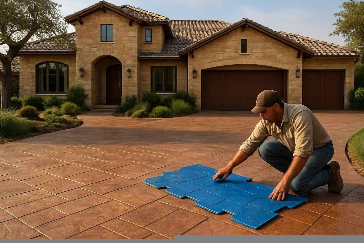 Stamped Concrete Driveway Contractor in Llano TX