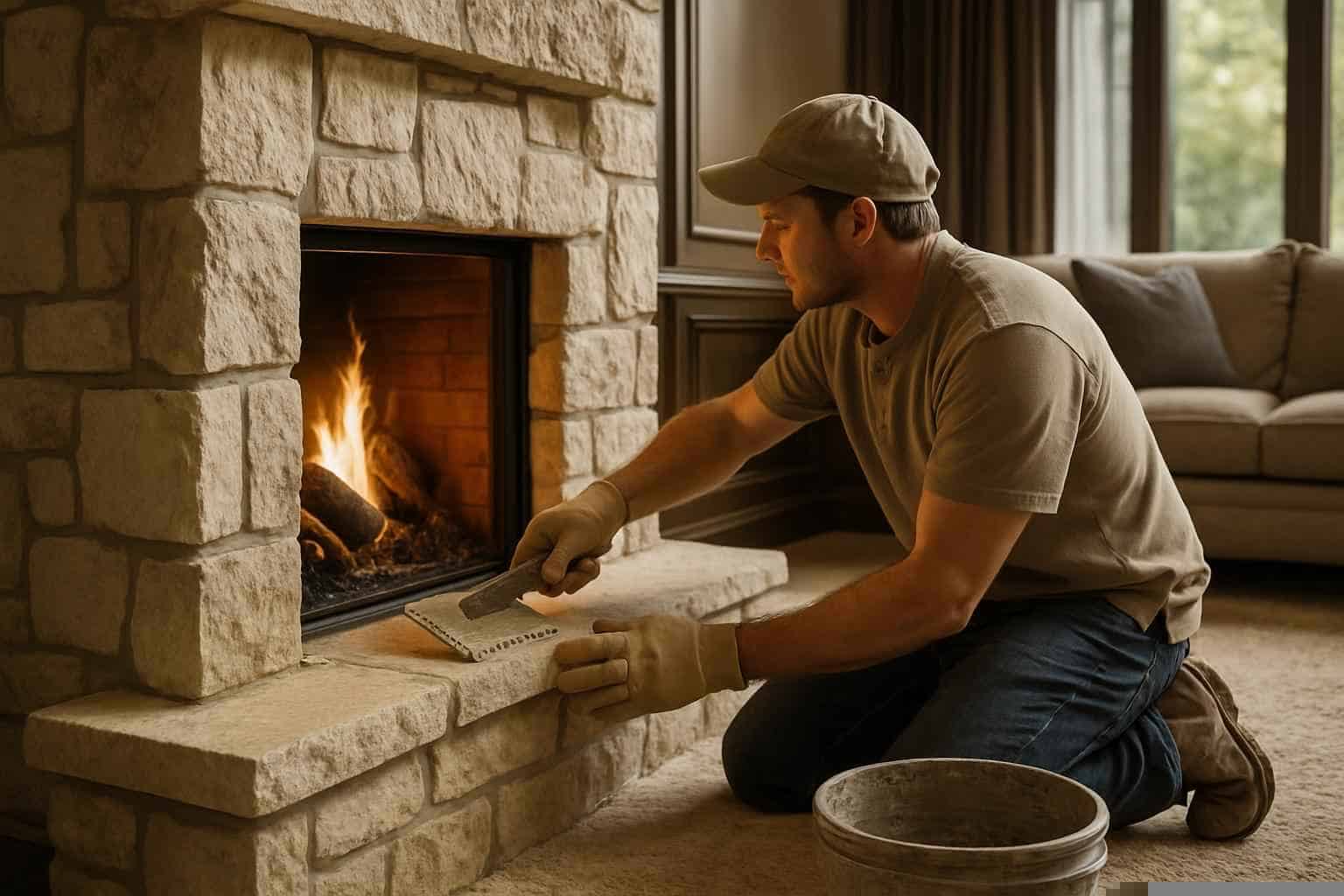 Stone Fireplace Surround Installer in Granite Shoals TX