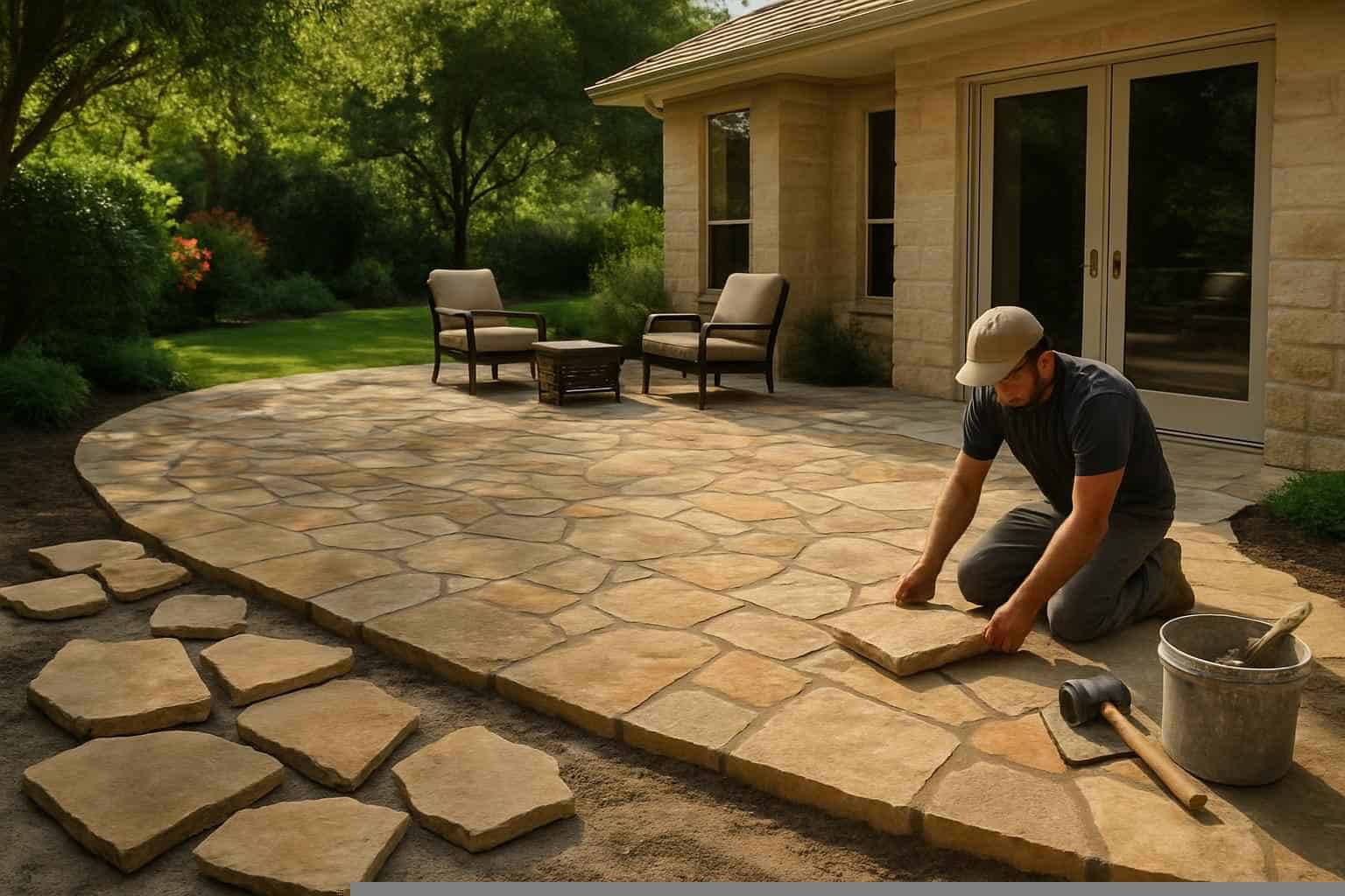 Stone Patio Installation Service in Granite Shoals TX