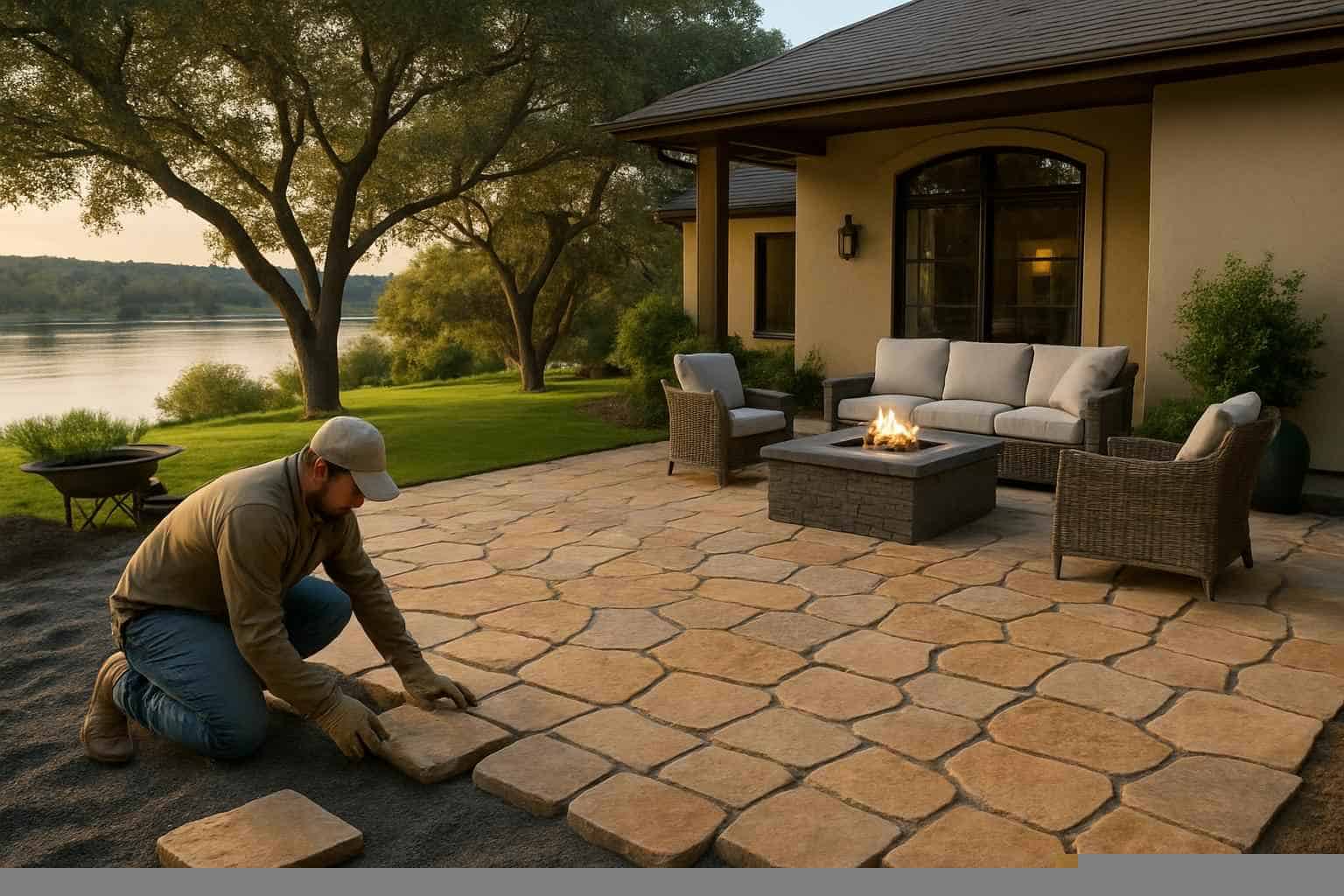 Stone Patio Installation Service in Kingsland TX