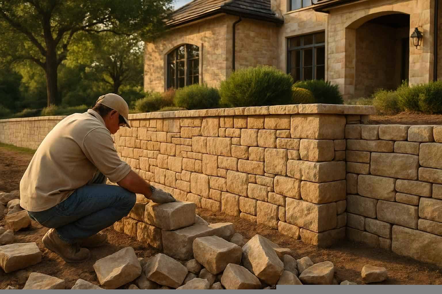 Stone Retaining Wall Builder in Granite Shoals TX