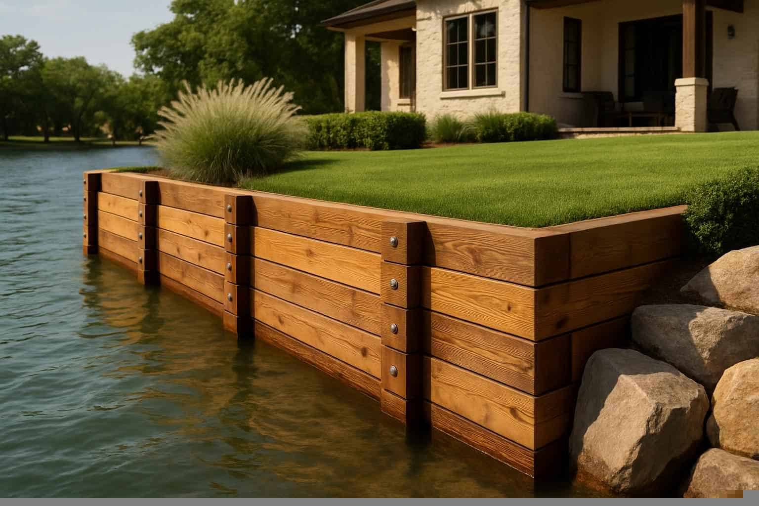 Timber Retaining Wall Builder in Granite Shoals TX