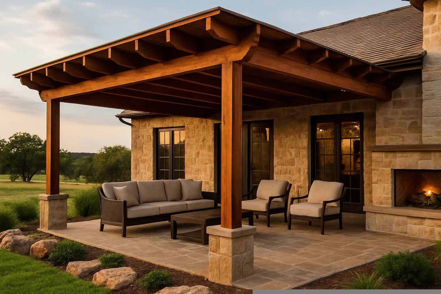 Wood Patio Cover Installer in Llano TX