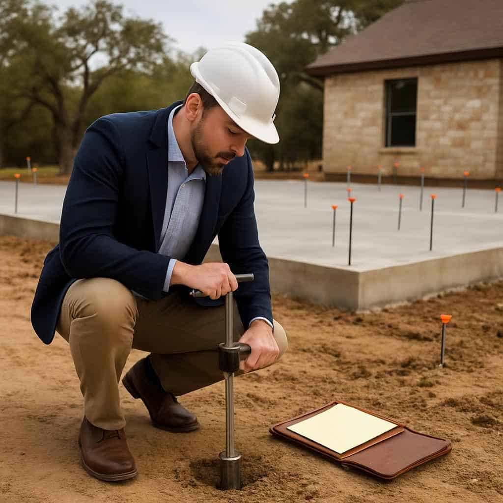 Building Strong Concrete Foundations in Wimberley Texas Step 1: Site Evaluation and Soil Testing