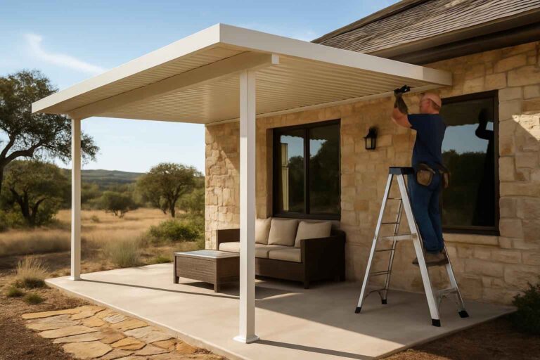 aluminum patio cover installer in willow city tx