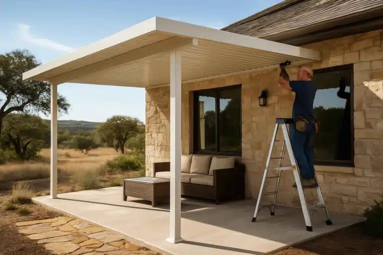 aluminum patio cover installer in willow city tx