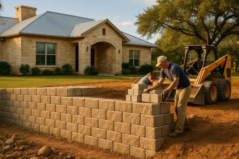block retaining wall builder in fredericksburg tx
