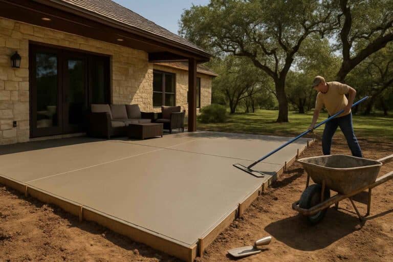 concrete patio installation service in luckenbach tx