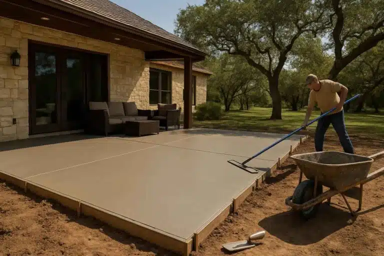 concrete patio installation service in luckenbach tx