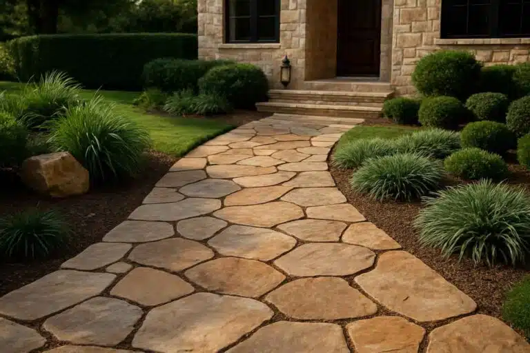 flagstone walkway installer in willow city tx