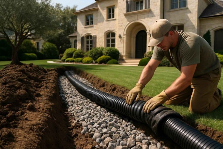 Drainage Solutions Contractor In Willow City TX french drain installation contractor in willow city tx