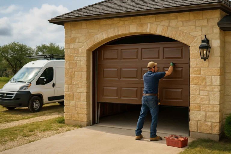 garage door replacement company in luckenbach tx
