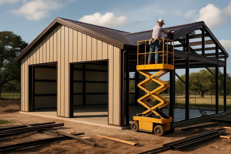 metal building construction company in luckenbach tx