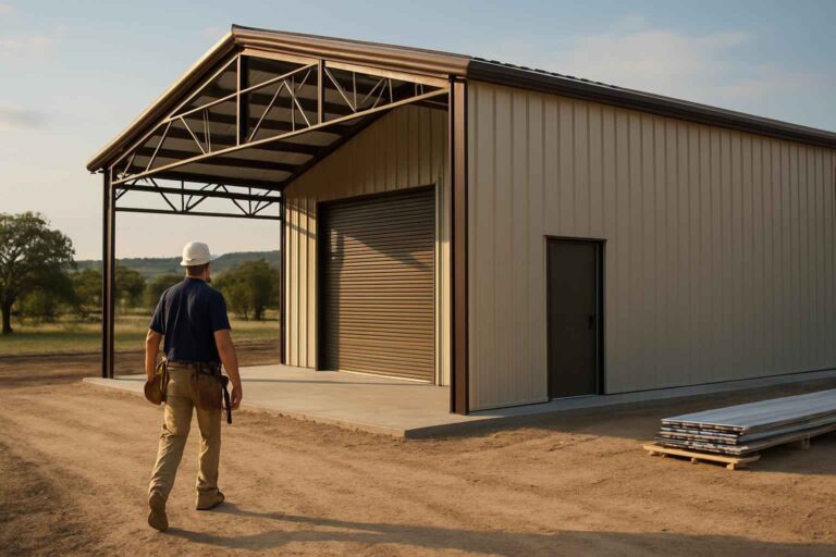 metal building construction company in stonewall tx