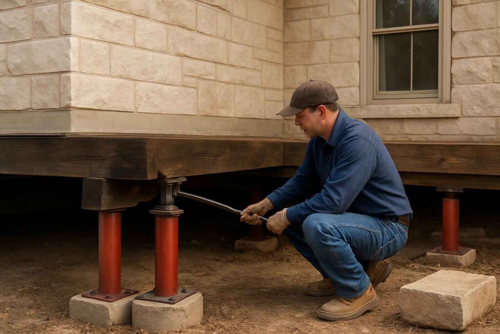 pier beam repair service in luckenbach tx