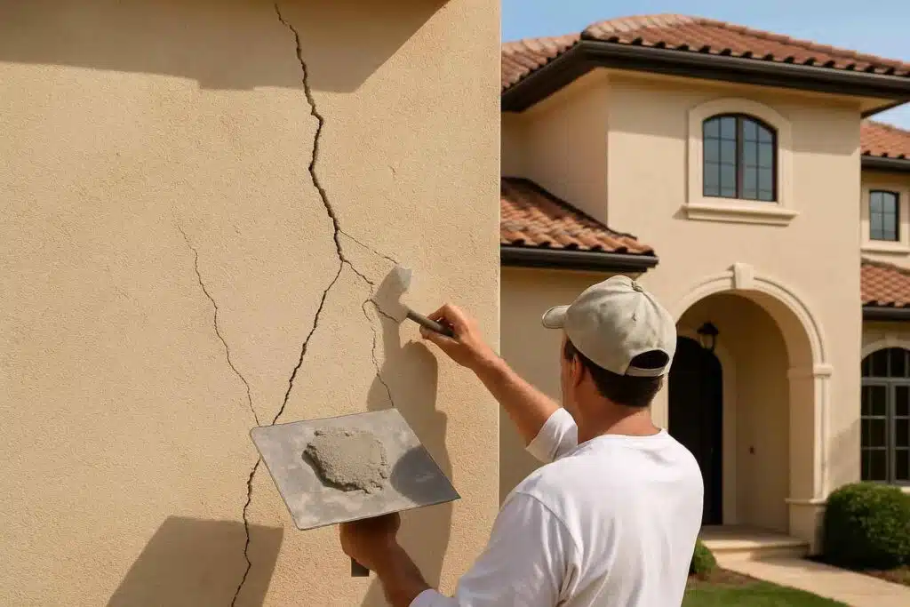 stucco crack repair service in fredericksburg tx