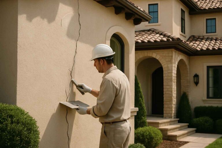 stucco crack repair service in willow city tx