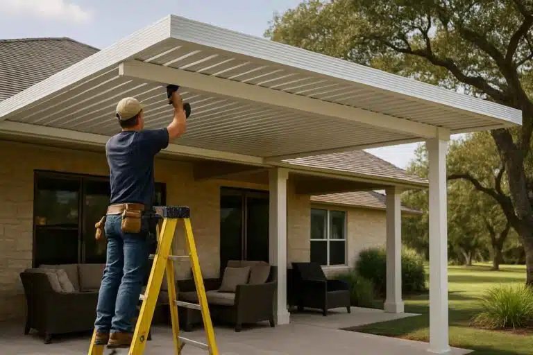 aluminum patio cover installer in comfort tx