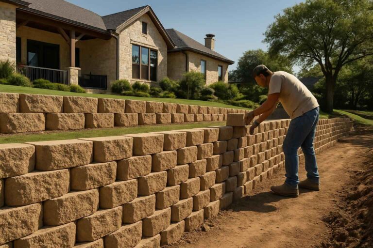 block retaining wall builder in comfort tx