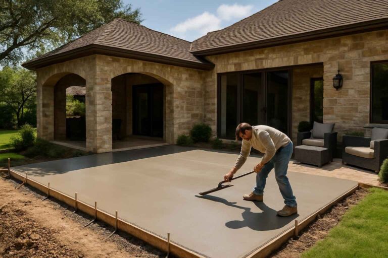 concrete patio installation service in doss tx