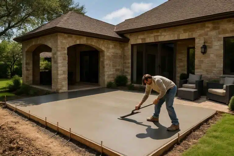 concrete patio installation service in doss tx