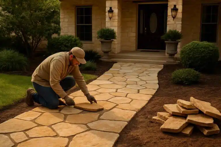 flagstone walkway installer in comfort tx