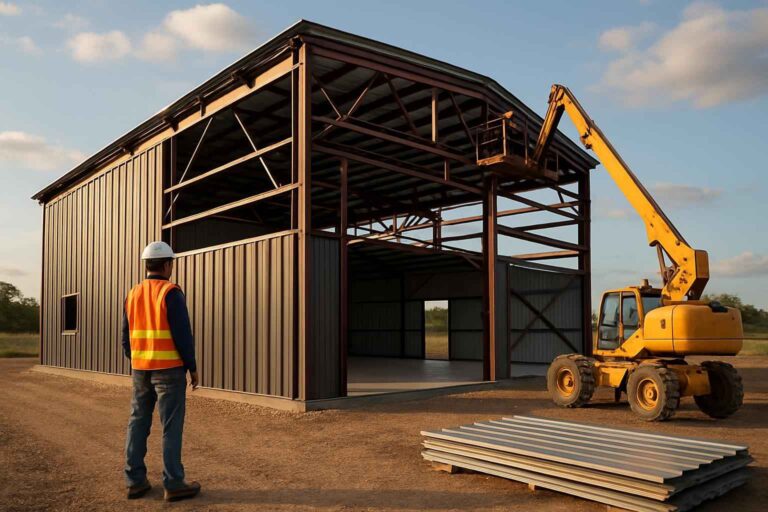 metal building construction company in hye tx