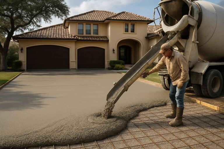 new driveway pour service in comfort tx