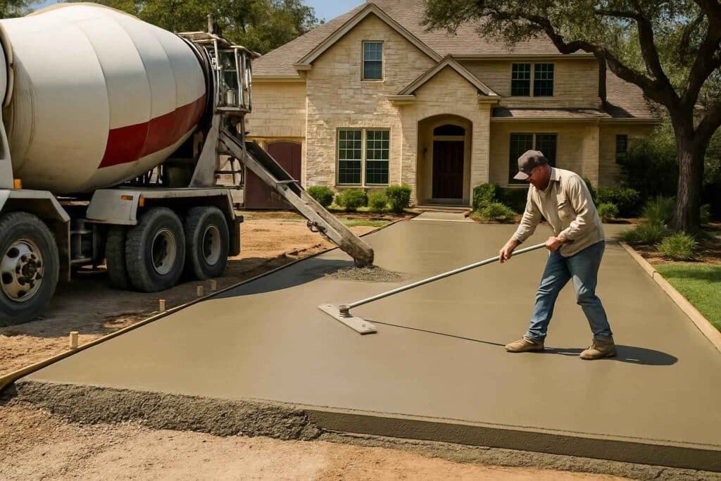 new driveway pour service in kerrville tx