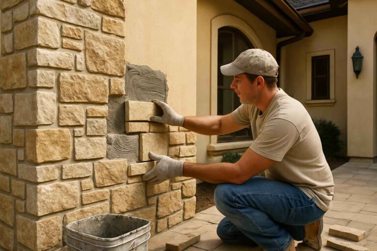 stone veneer installation service in comfort tx